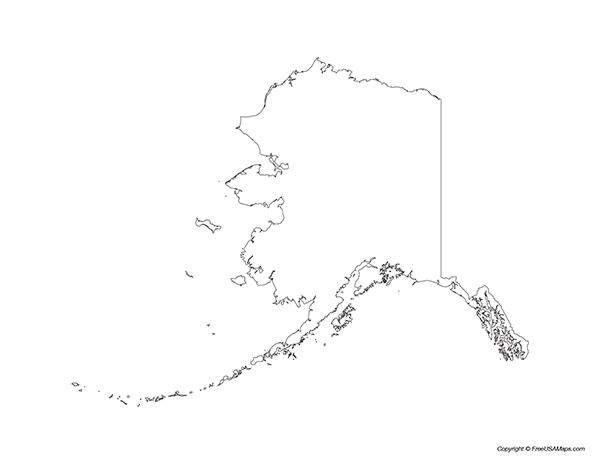 Free Printable State Maps Of Alaska Free USA Maps