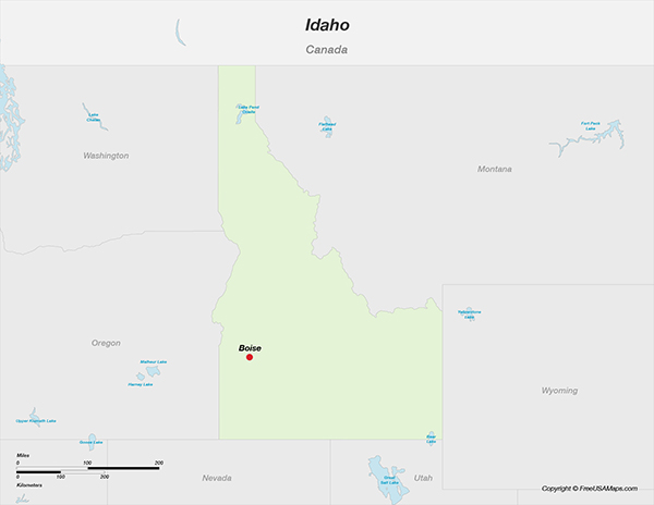Idaho with Capital