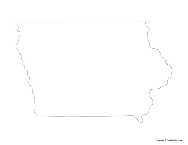Free Printable State Maps Of Iowa Free USA Maps