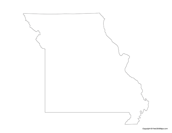 Free Printable State Maps Of Missouri Free USA Maps