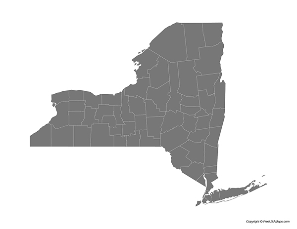 New York with Counties