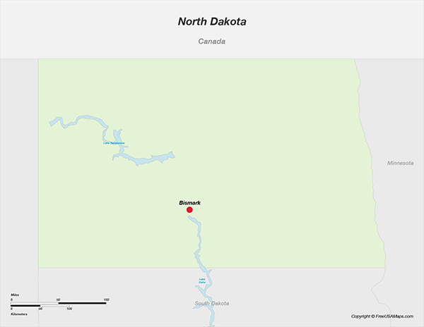 North Dakota with Capital