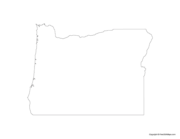 Printable Map of Oregon with Cities - Oregon State Outline 