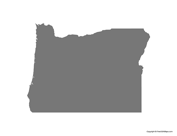 Printable Map of Oregon with Cities - Oregon State Shape 