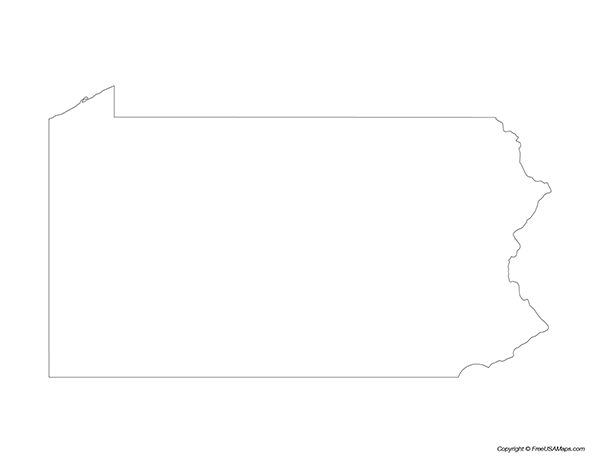 Free Printable State Maps Of Pennsylvania Free USA Maps