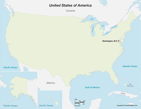 United States with Capital