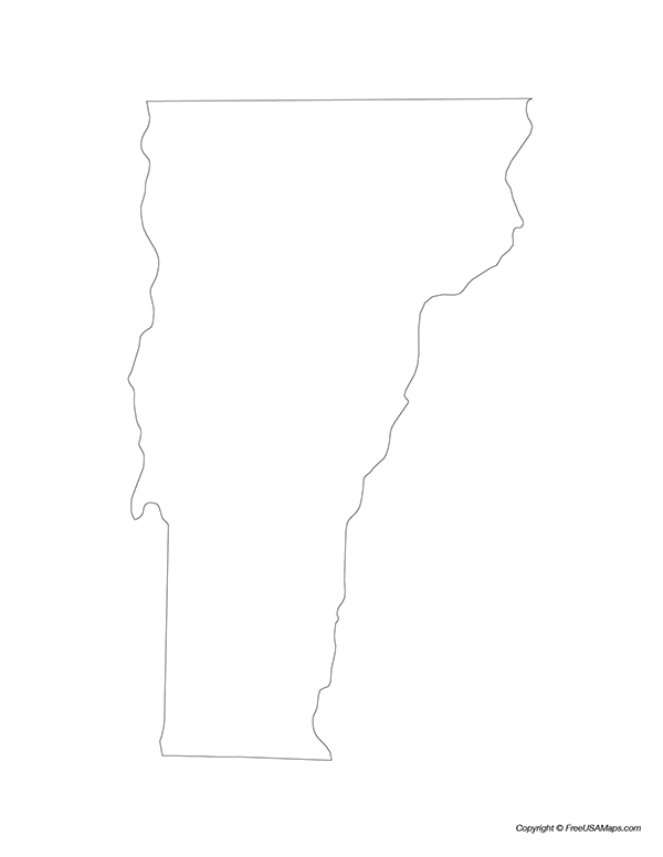 Vermont State Outline