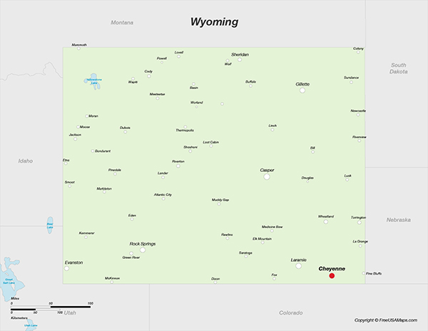 Wyoming with Cities